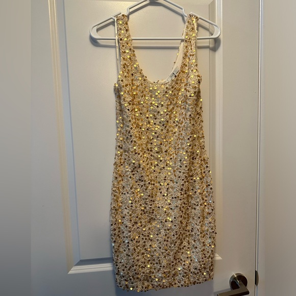 sequin gold dress - Picture 1 of 4